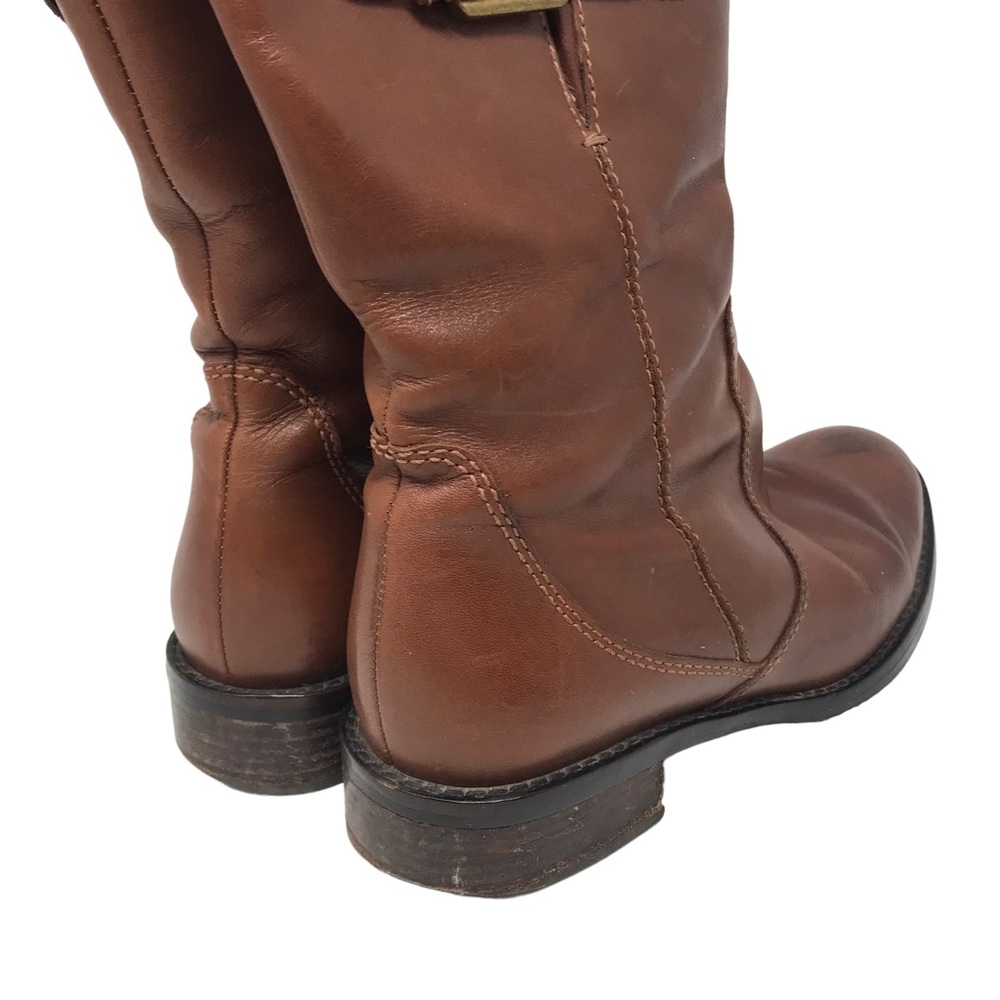 Ecco Hobart Genuine Leather Zip Up Buckle Brown Tall Riding Boots Women … - Picture 7 of 15